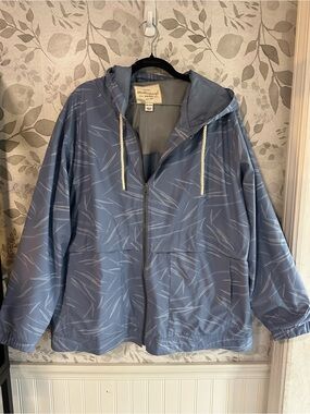 Blue Hooded Windbreaker Jacket - Weatherproof Brand